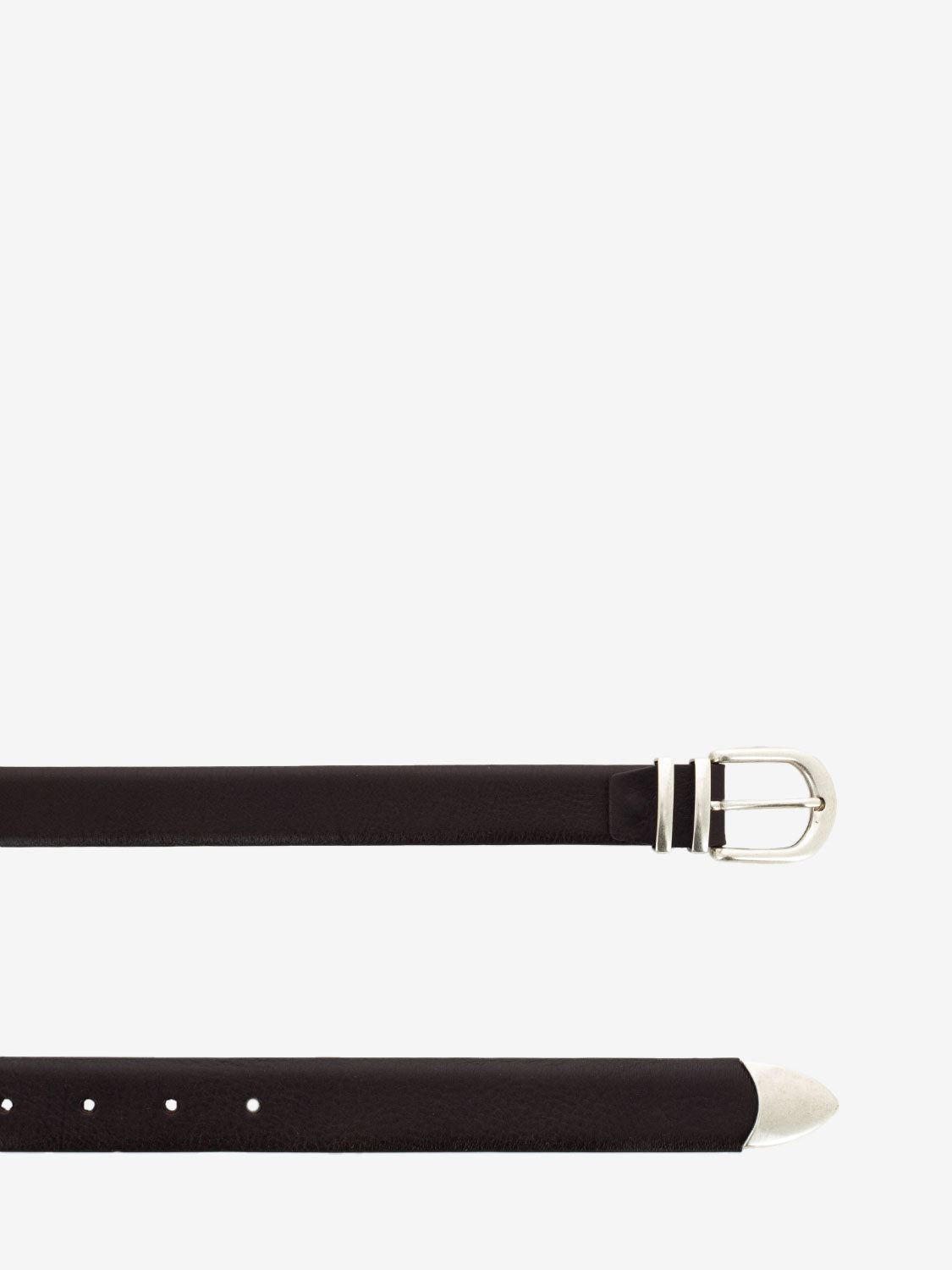 Cintura in pelle marrone