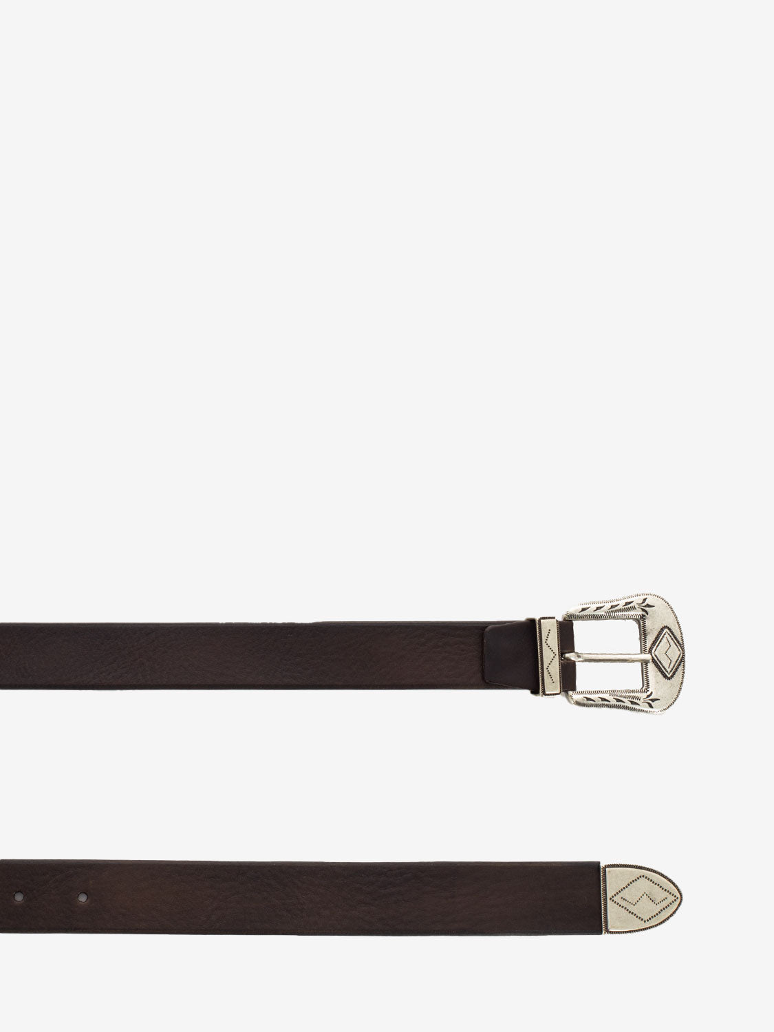 Cintura in pelle testa di moro