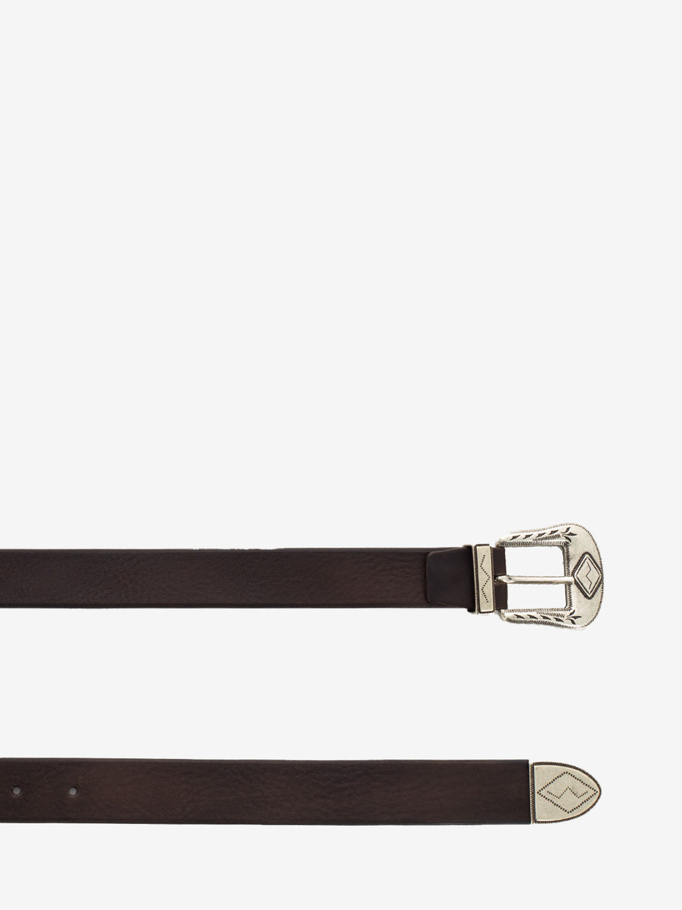 Cintura in pelle testa di moro