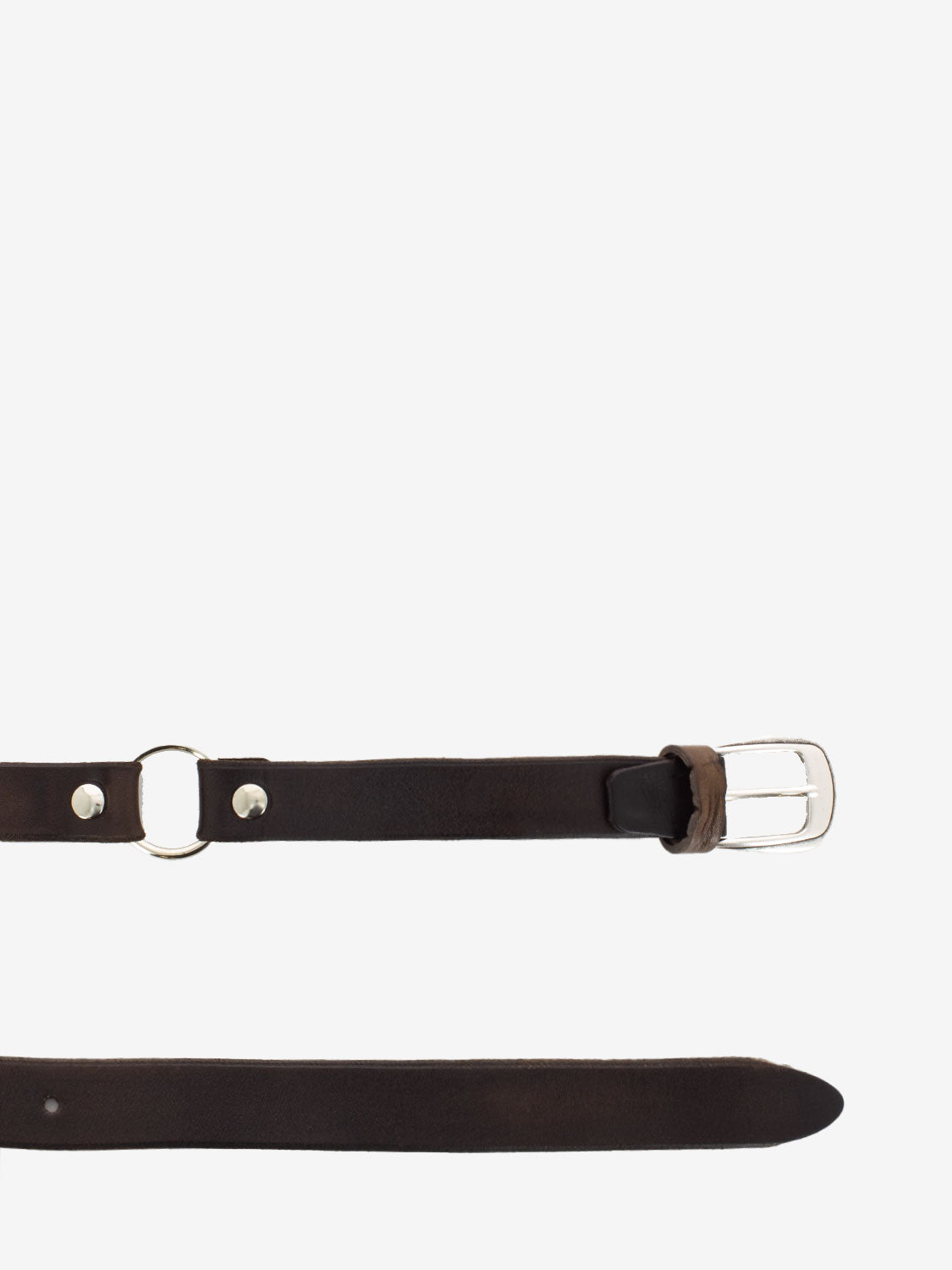 Dark brown leather belt