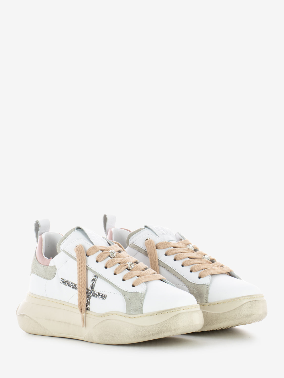Giada white / rose / pearl sneakers