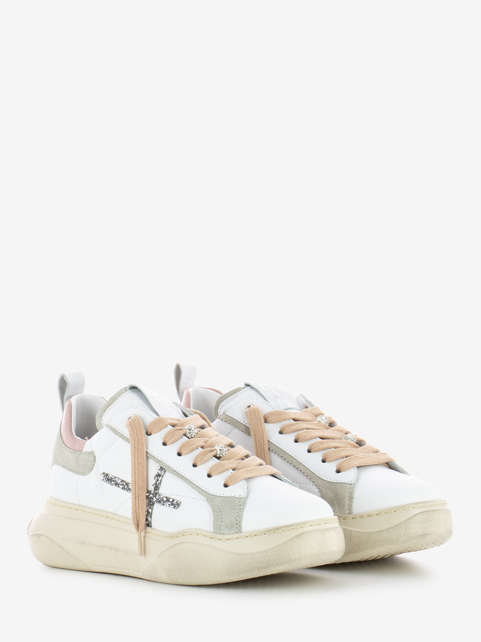 Giada white / rose / pearl sneakers