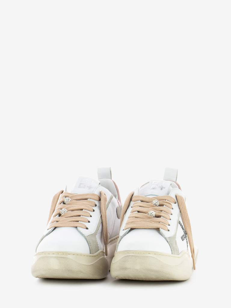 GIO+ - Sneakers Giada white / rose / perla