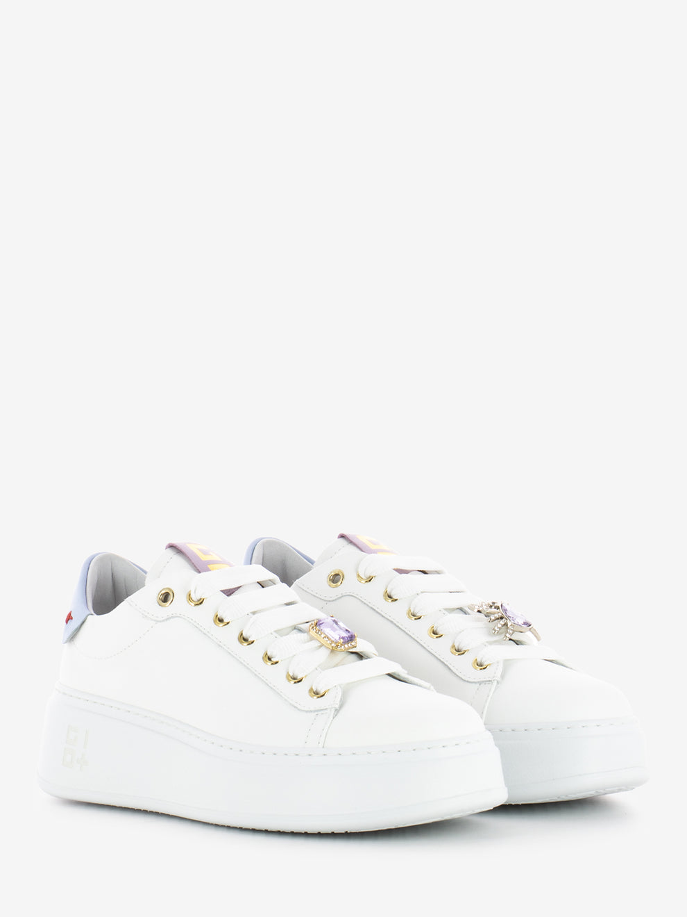 Pia charms white / lilac sneakers