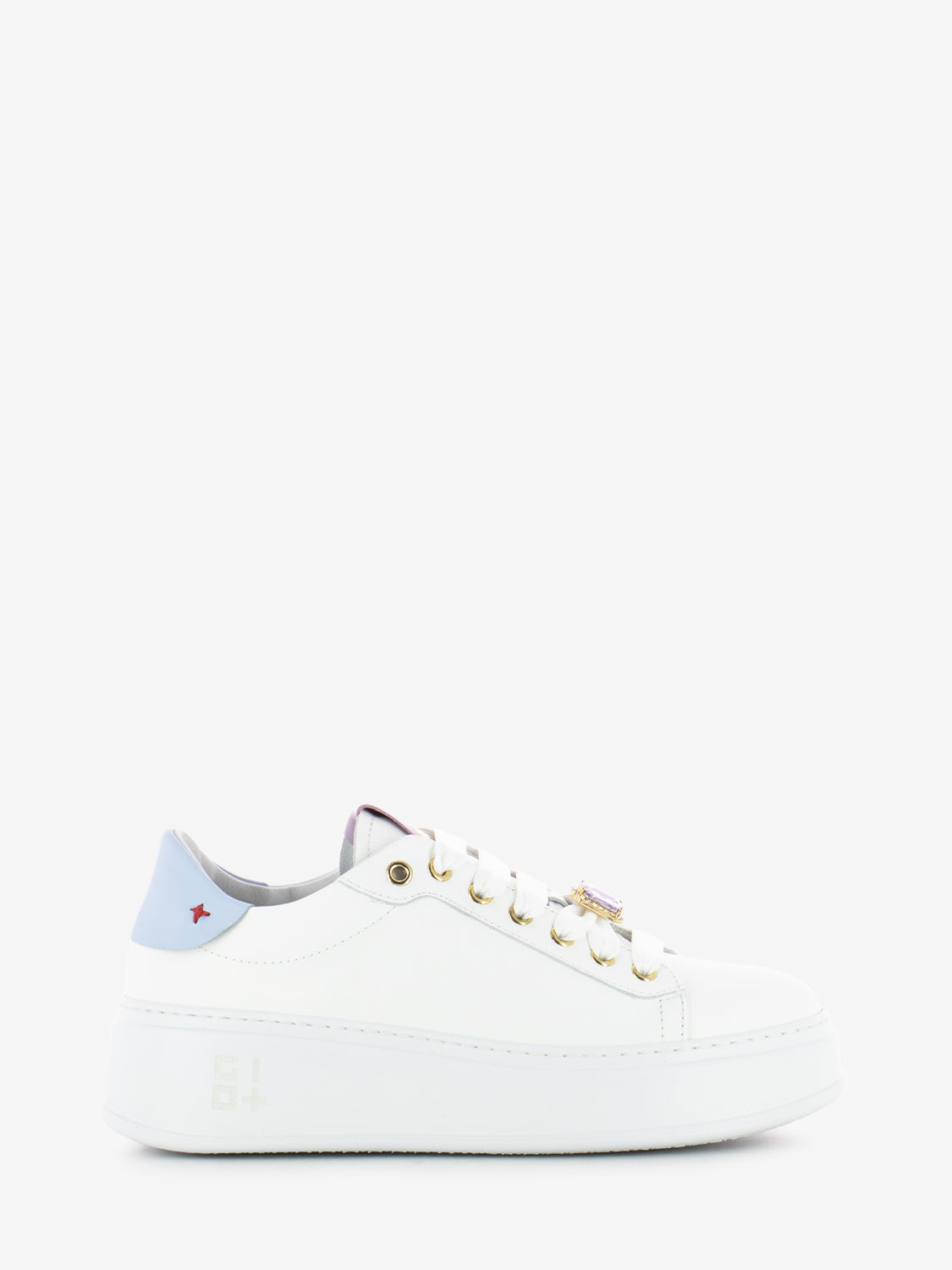 Pia charms white / lilac sneakers
