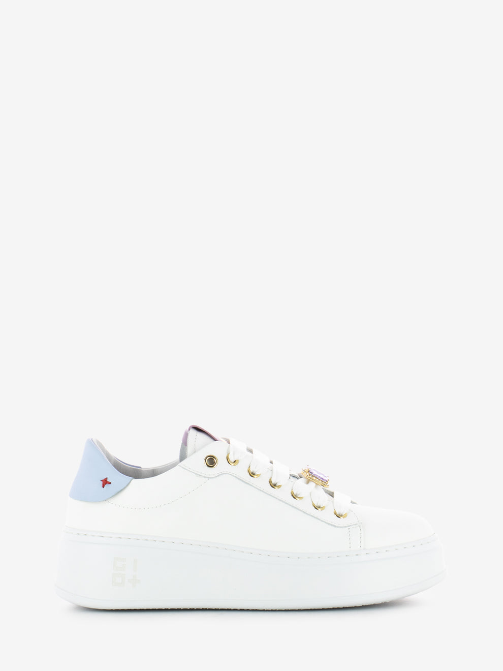 Pia charms white / lilac sneakers