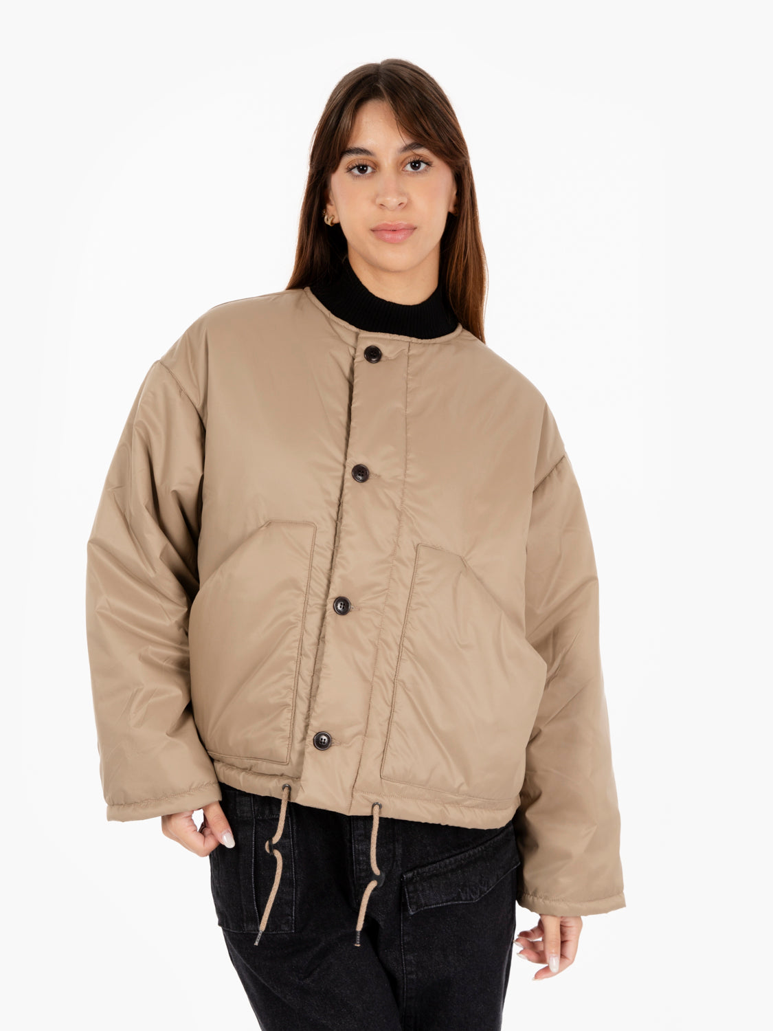 Giacca imbottita Nuclear in nylon beige
