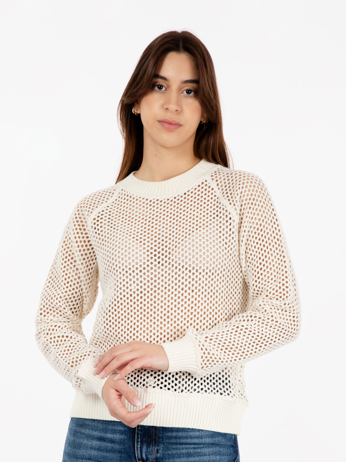 Maglia crochet Kingston off white