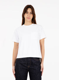 Jersey pocket white t-shirt