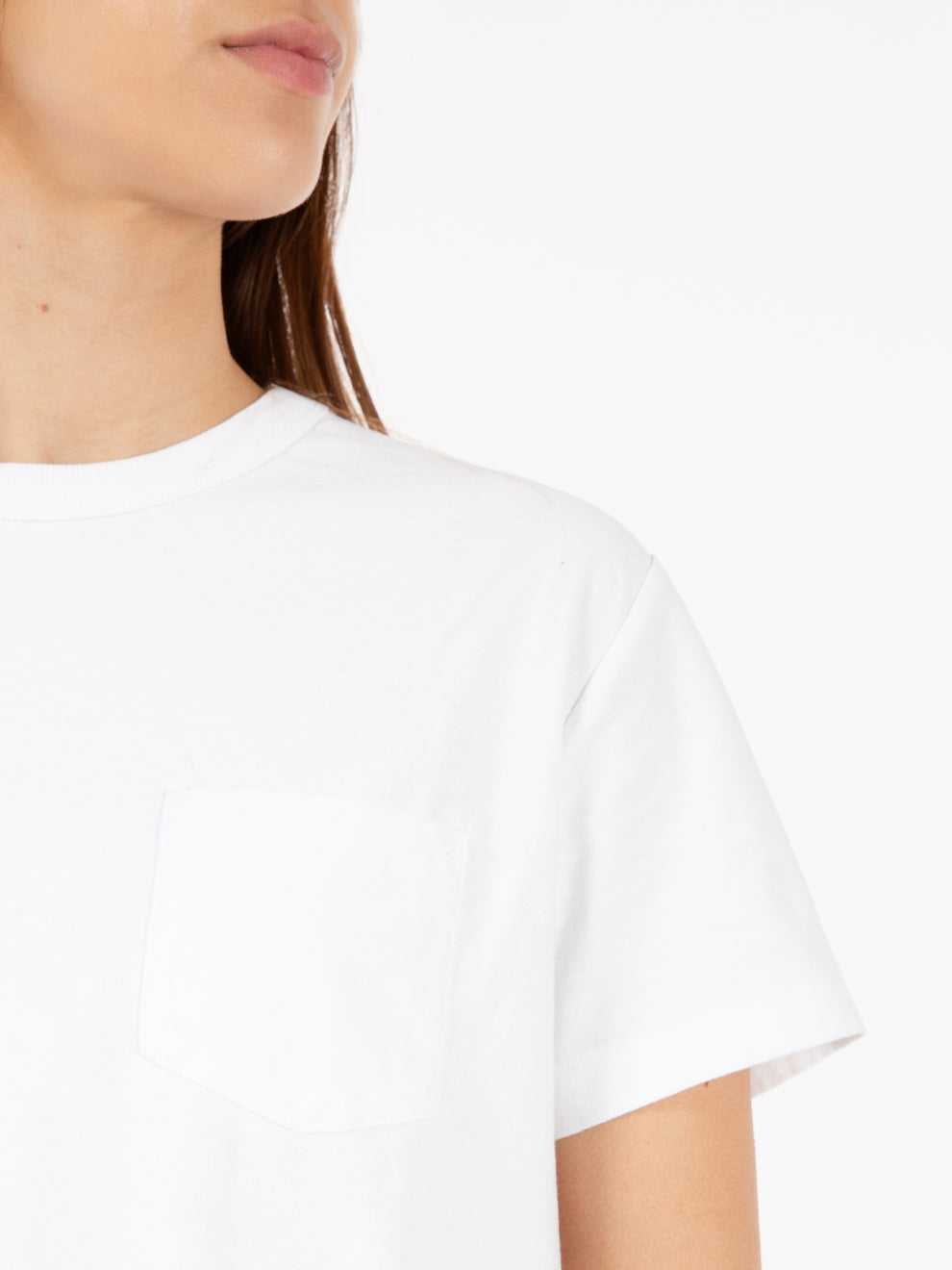 Jersey pocket white t-shirt
