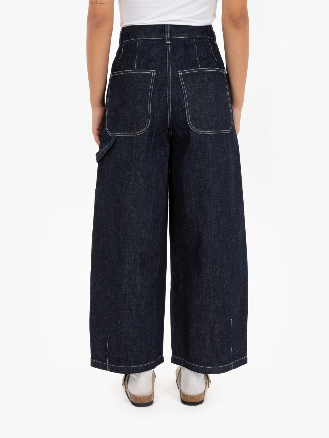 Pantaloni chino Submarine in denim indigo