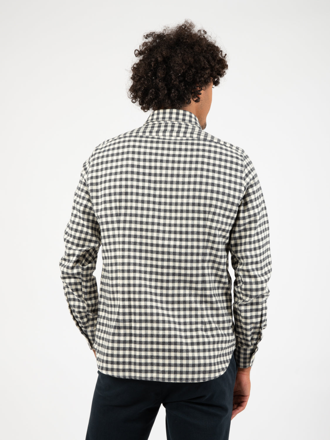 Camicia a quadri beige / grigio