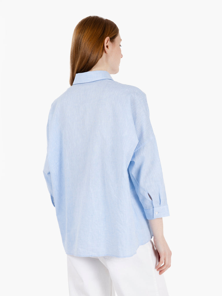GMF - Camicia a scatola Lisa azzurro