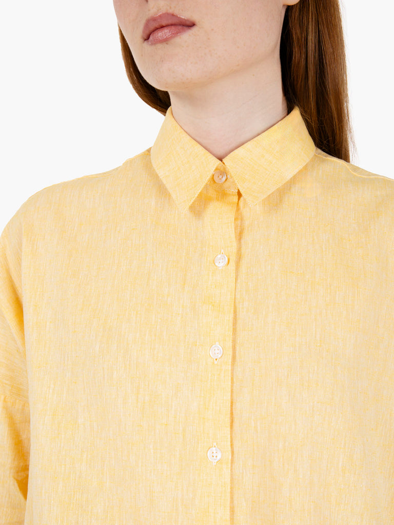 GMF - Camicia a scatola Lisa giallo
