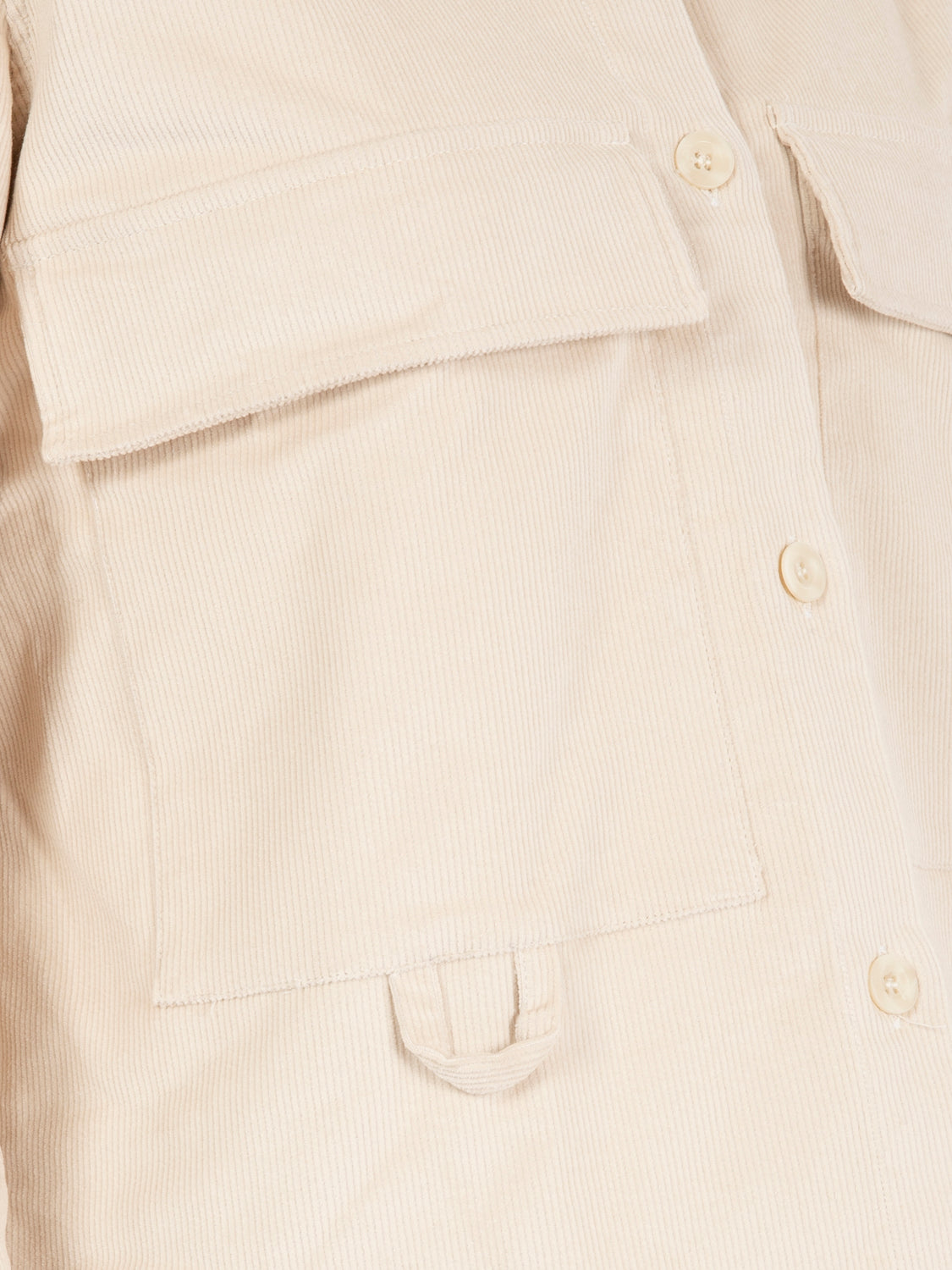 Camicia Giacca in velluto a coste panna
