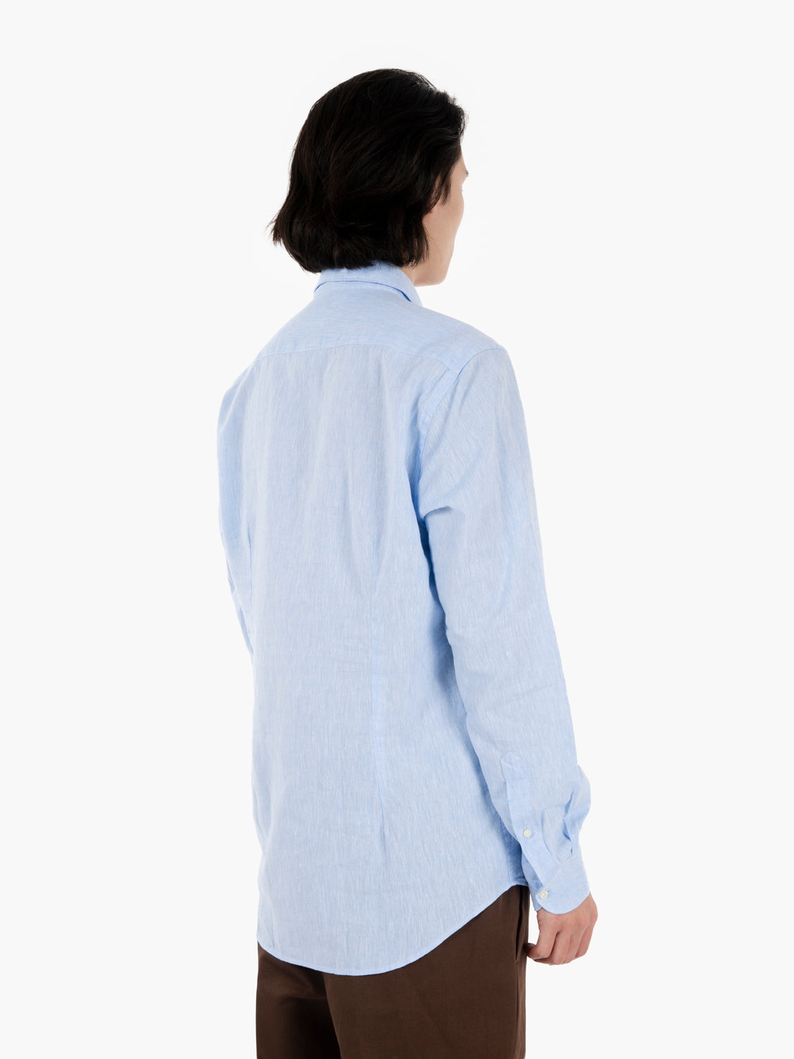 Light blue cotton and linen shirt