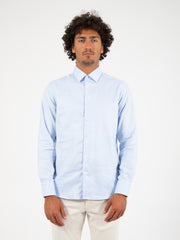 GMF - Camicia in cotone fil a fil azzurro
