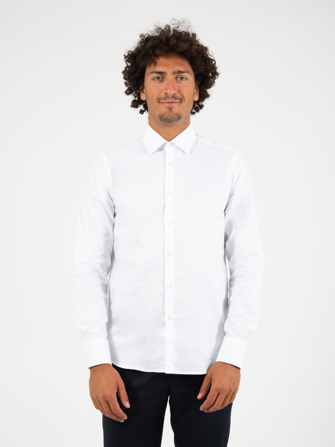 Camicia in cotone oxford bianco