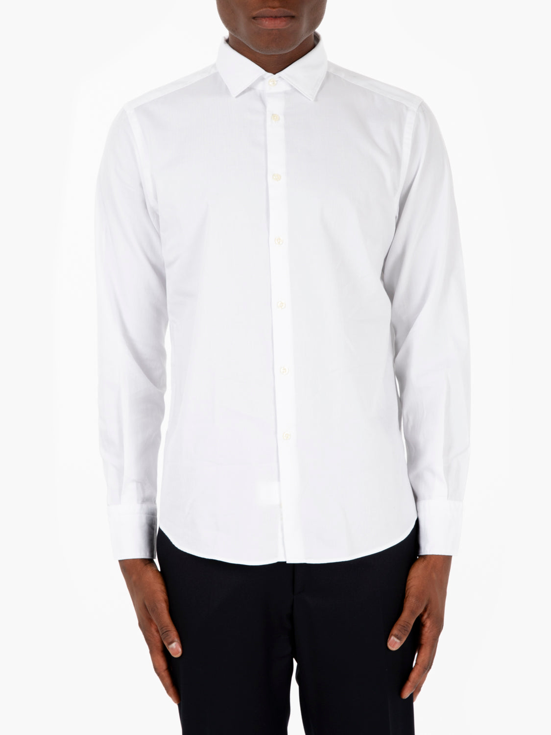 White micro-pattern shirt