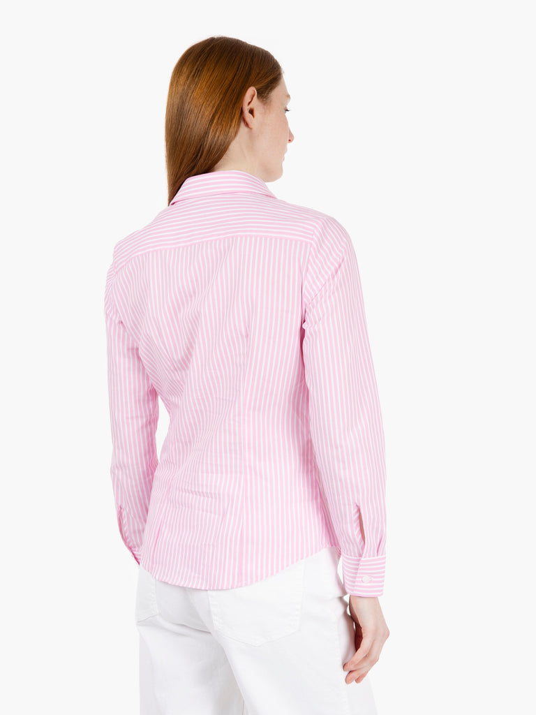 GMF - Camicia Marilyn sfiancata bianco / rosa