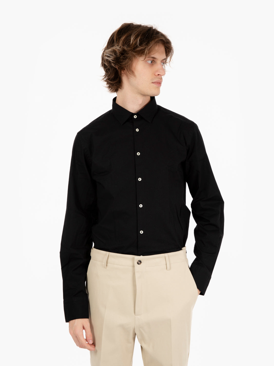 Black pearl button shirt