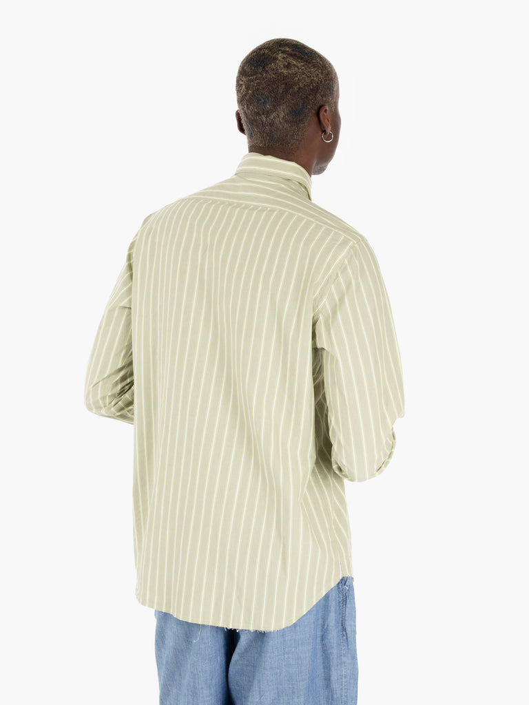 GMF - Camicia over a righe verde
