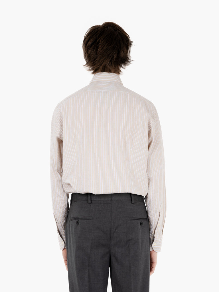 GMF - Camicia regular a righe beige