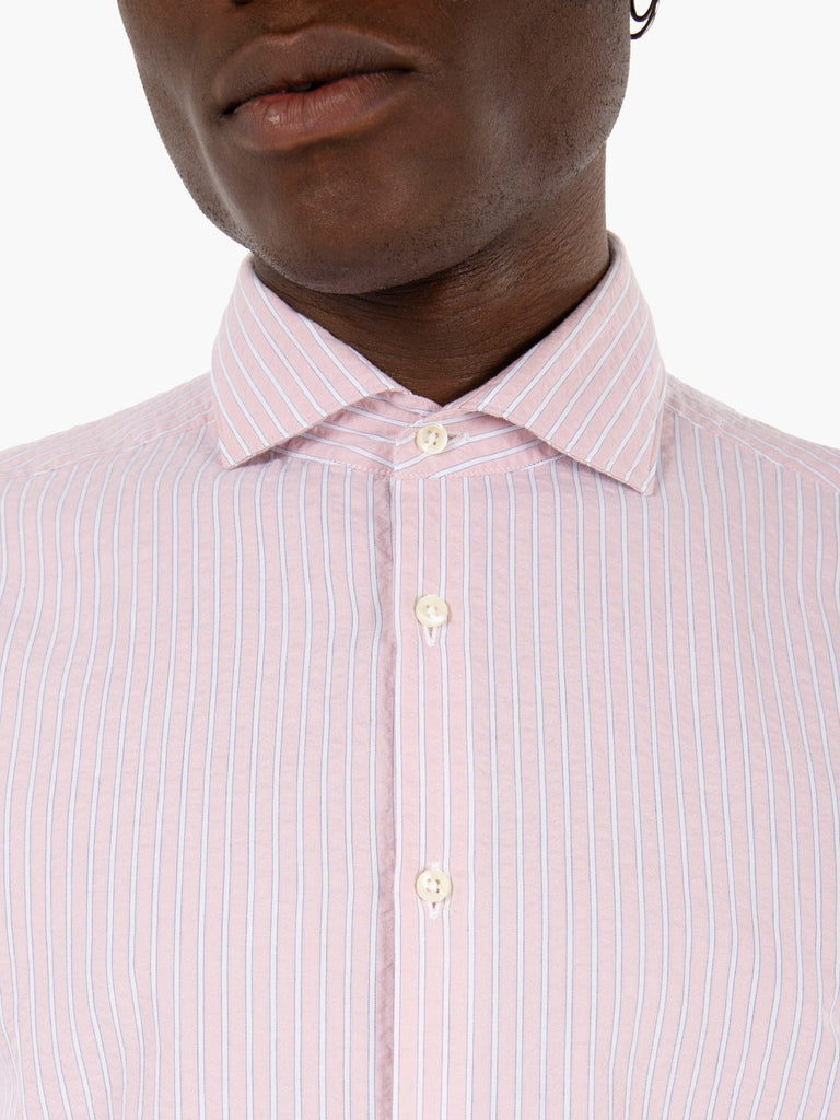 GMF - Camicia regular a righe rosa