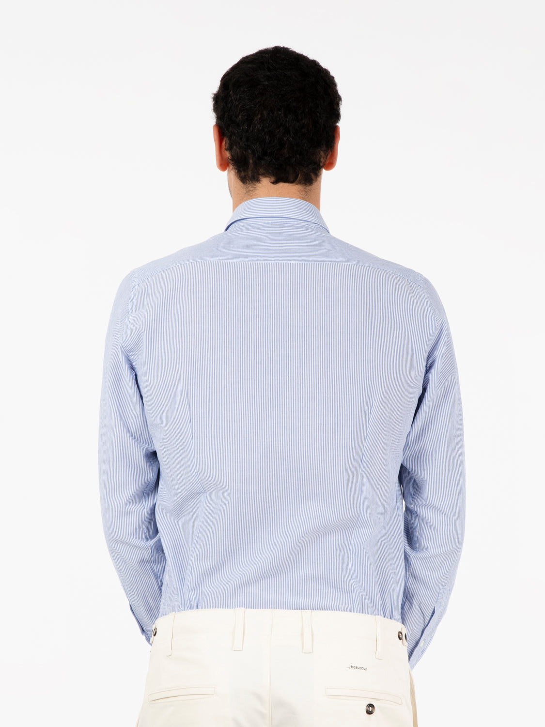 White/blue striped shirt