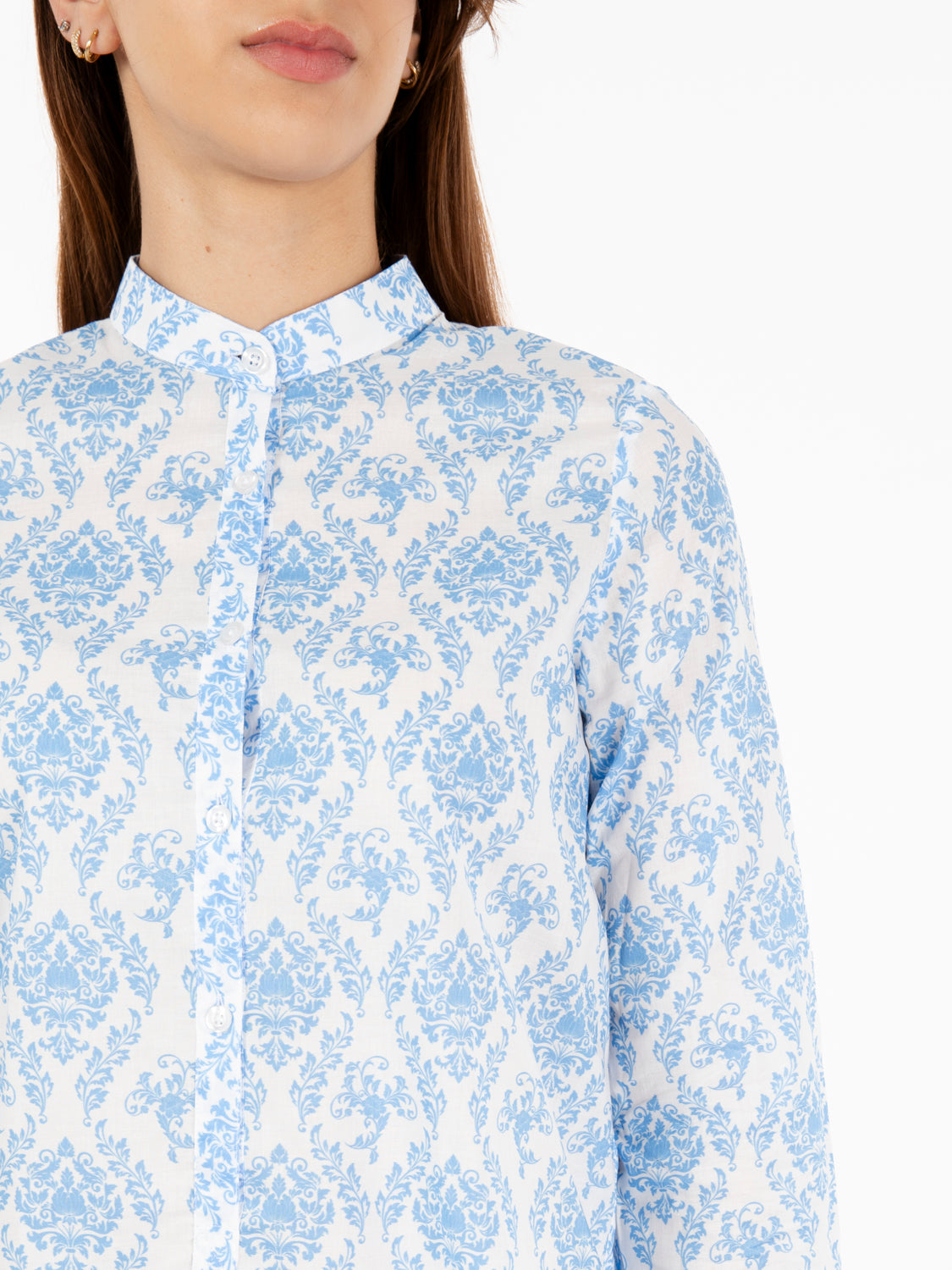 Blue patterned seraph shirt