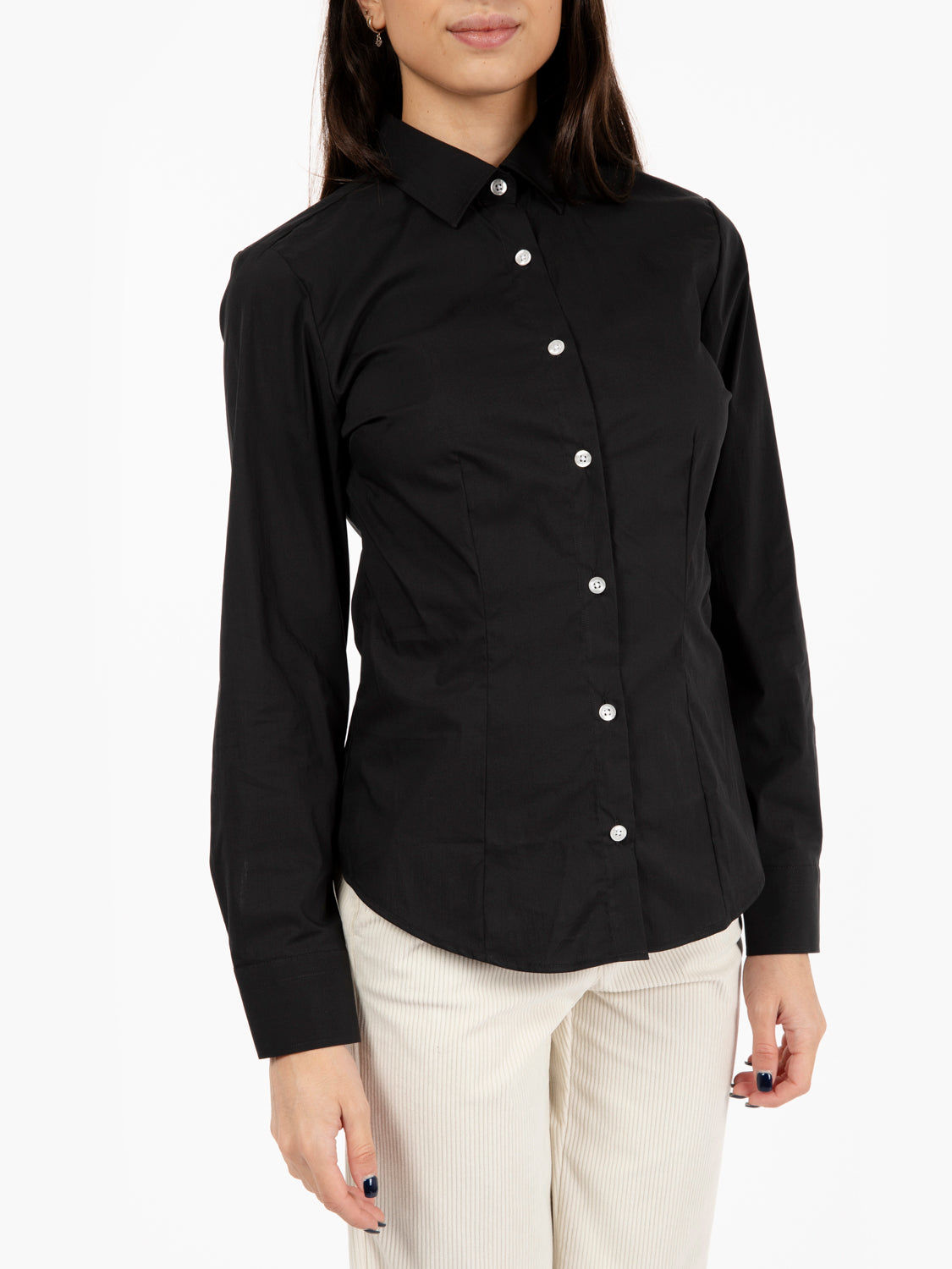 Camicia Marilyn stretch nera