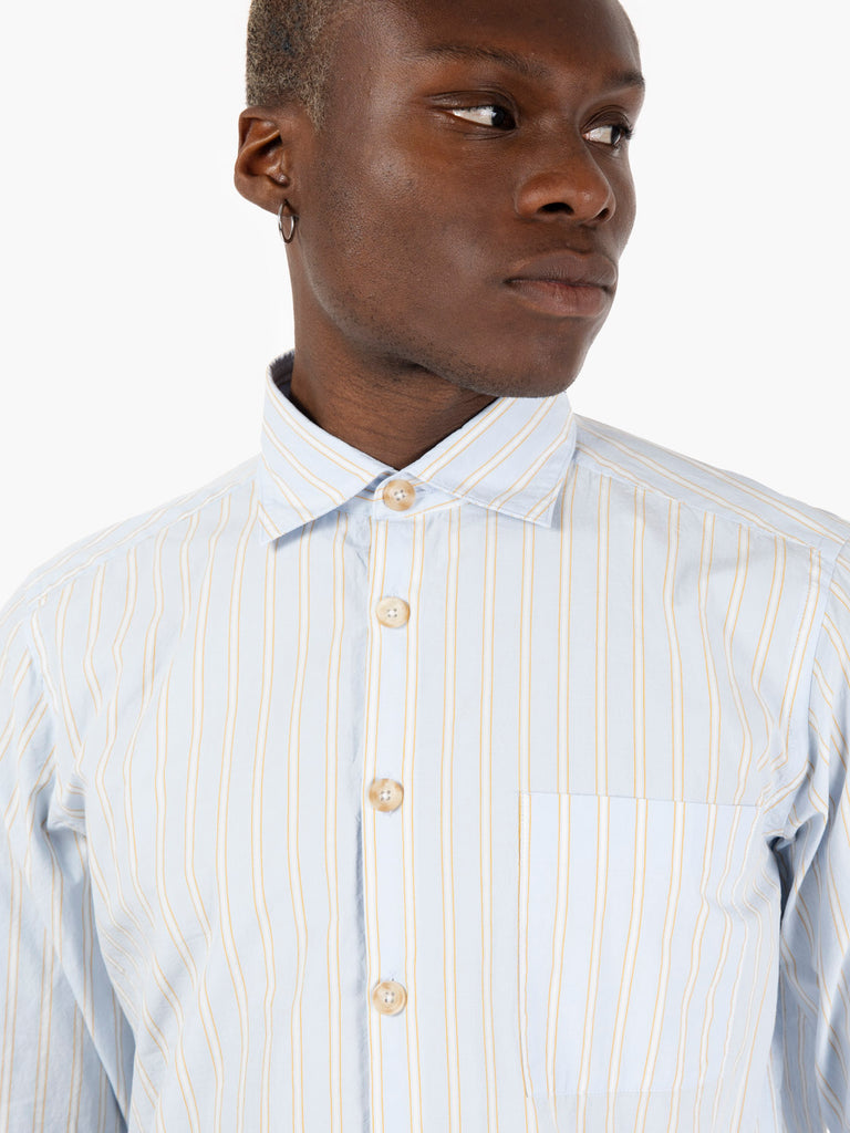 GMF - Camicia over a righe azzurro