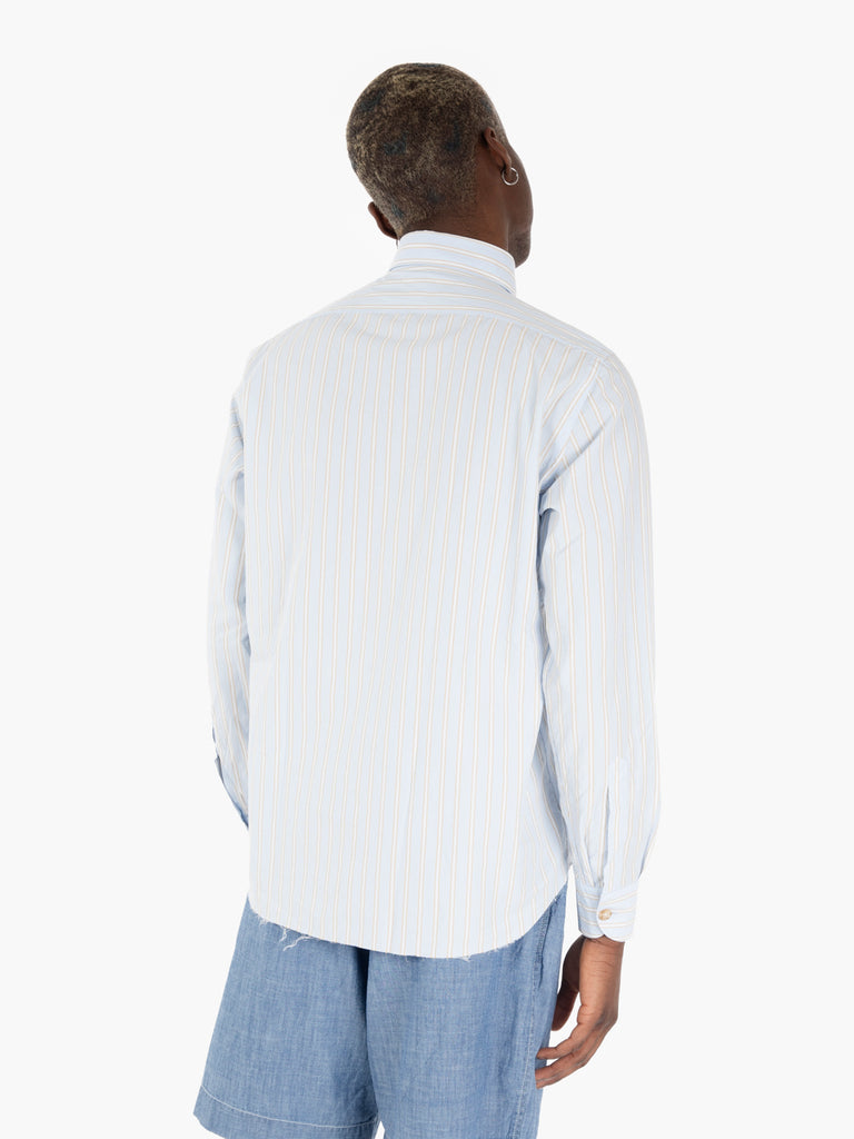 GMF - Camicia over a righe azzurro