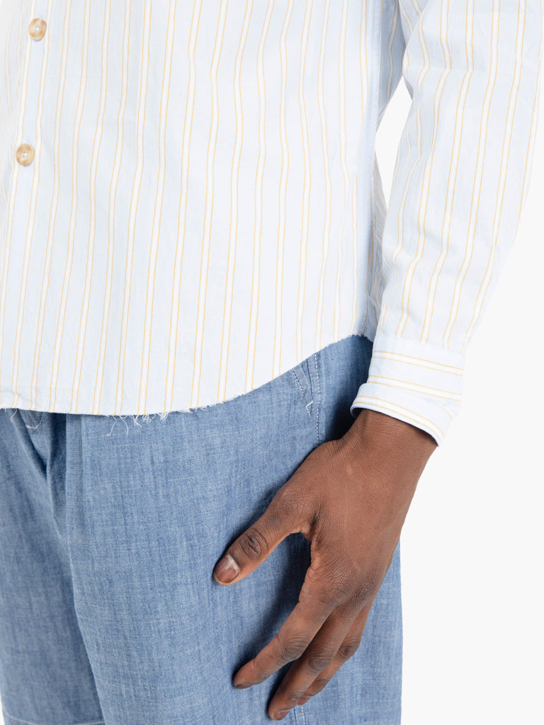 GMF - Camicia over a righe azzurro