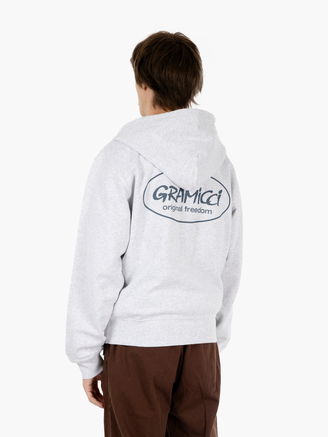 Ash grey graphic print hoodie