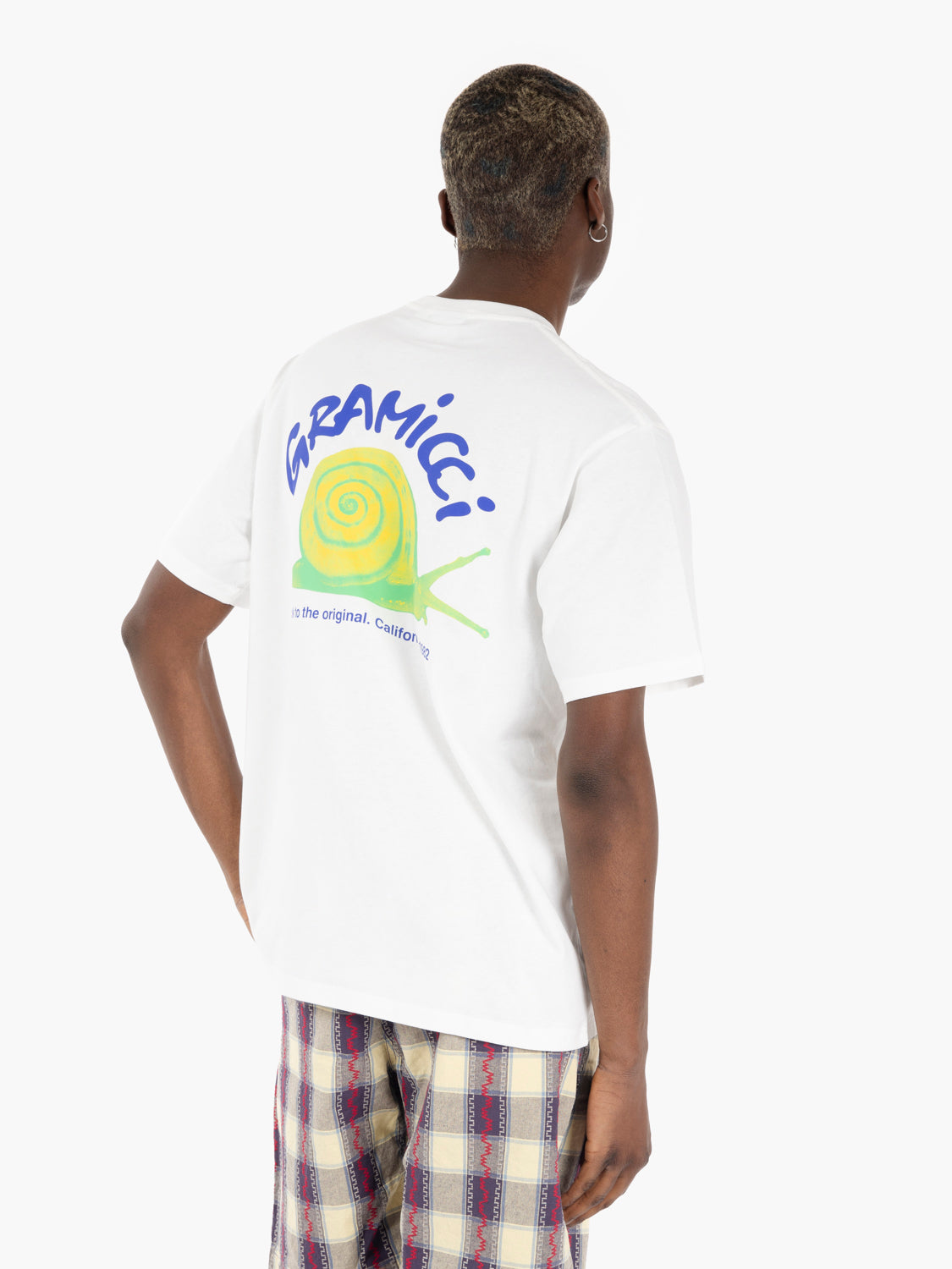 T-shirt Snail white / blue