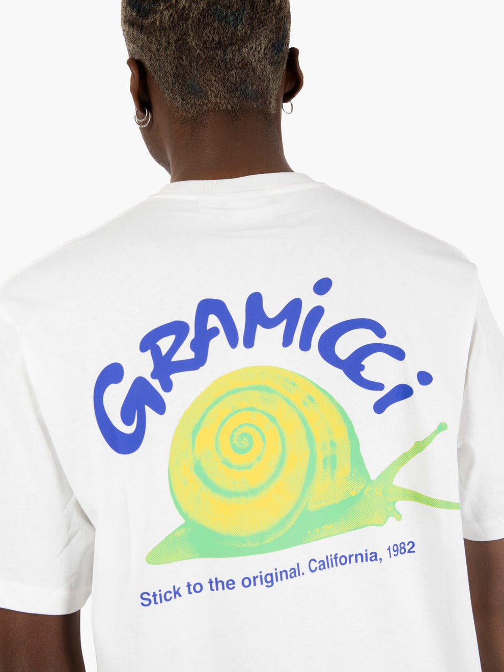 T-shirt Snail white / blue