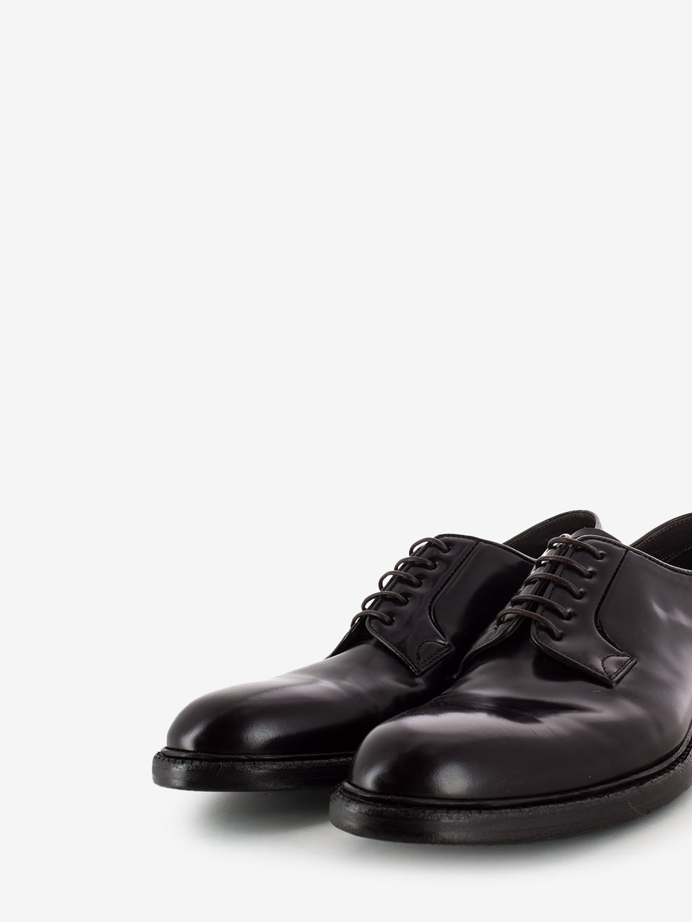 Derby in pelle spazzolata burgundy