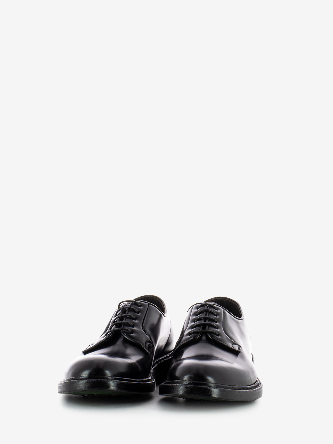 Black brushed leather derby