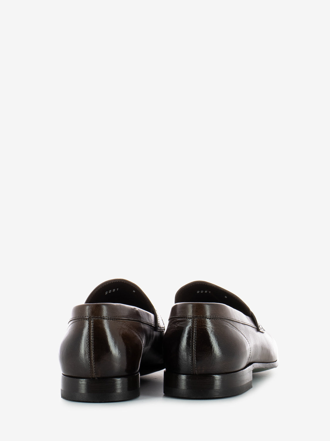 Moccasins in dark brown leather