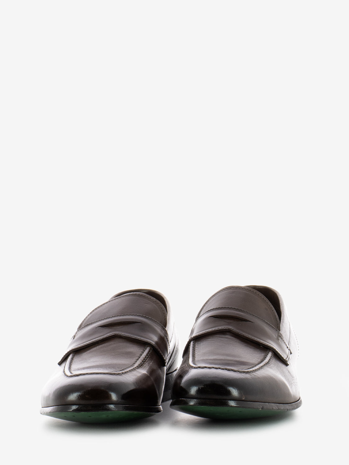 Moccasins in dark brown leather