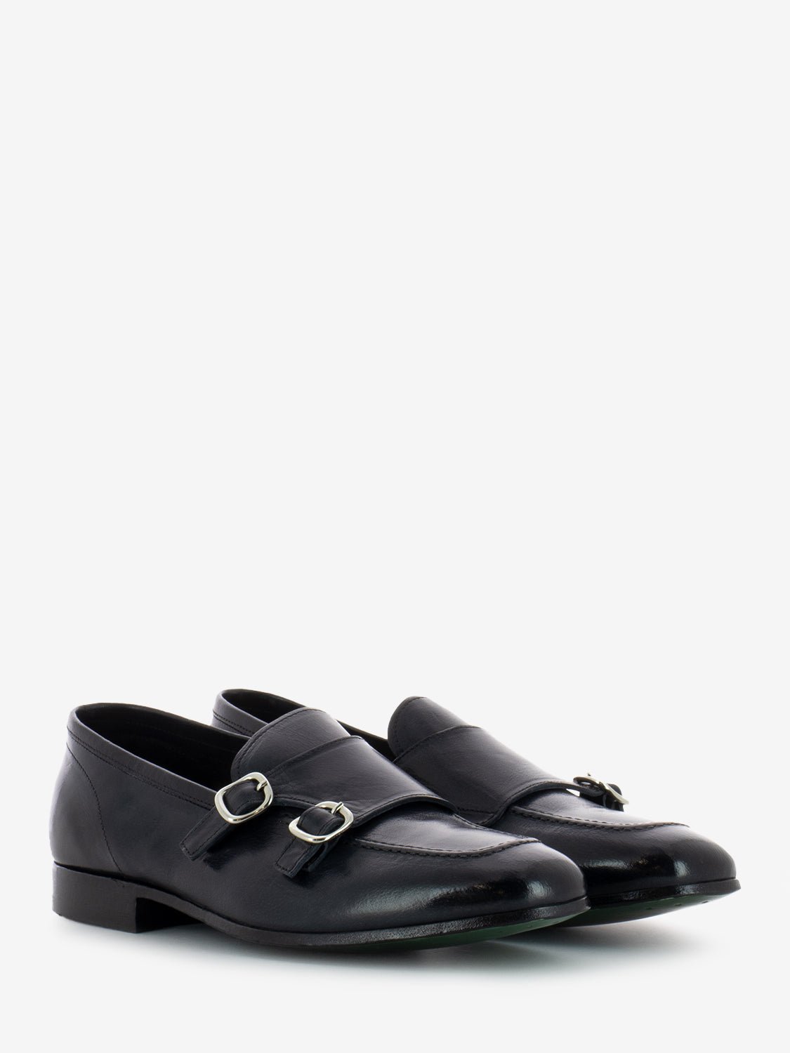 Dark blue buckle band moccasin