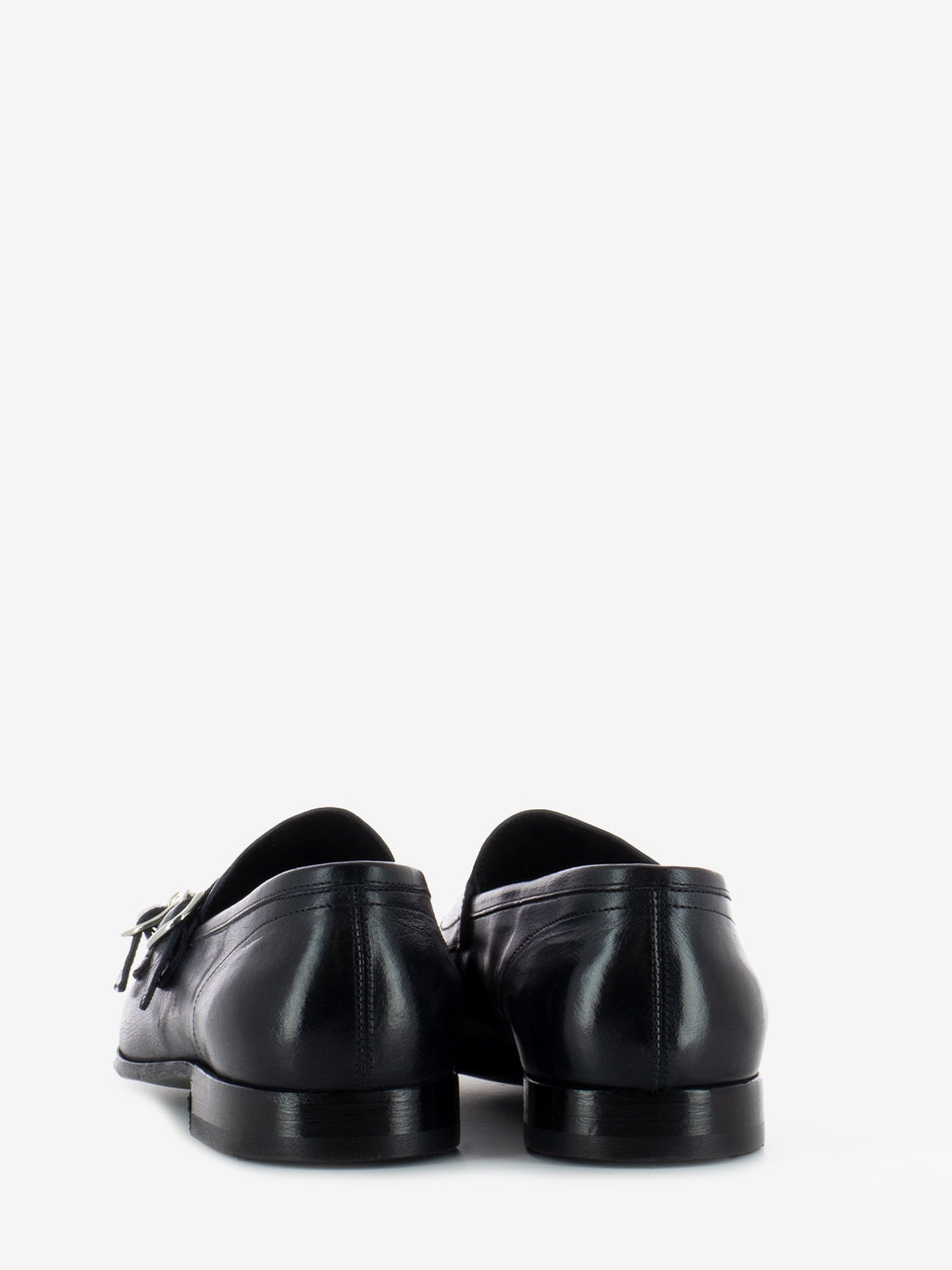 Dark blue buckle band moccasin