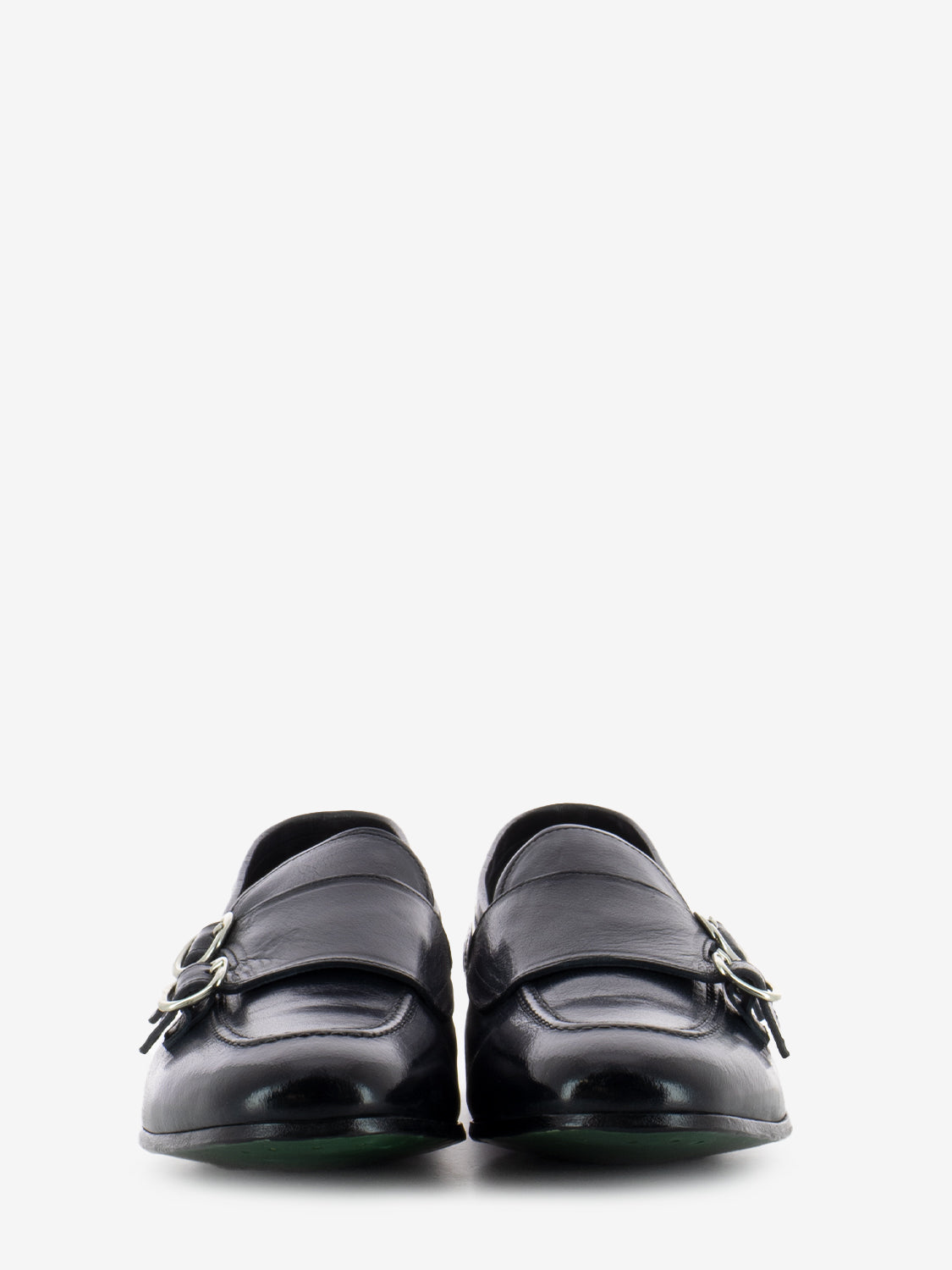 Dark blue buckle band moccasin