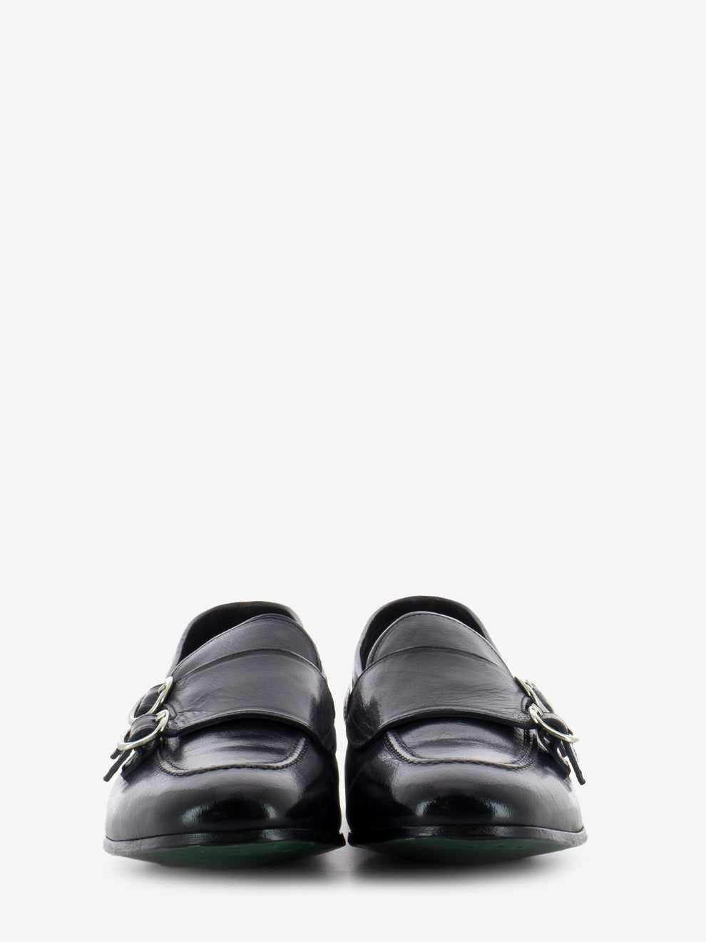 Dark blue buckle band moccasin