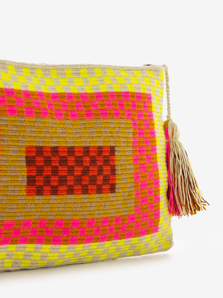 GUANABANA - Clutch bag Pelican yellow / pink
