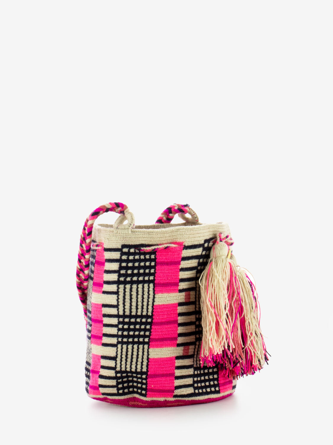 Crossbody bag M Black Bird dark blue / fuxia