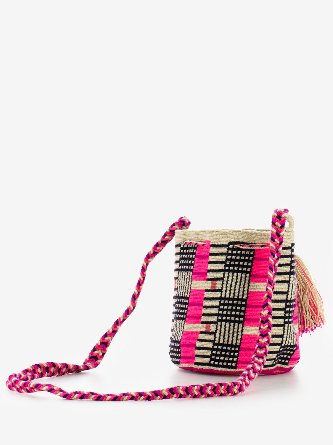 Crossbody bag M Black Bird dark blue / fuxia