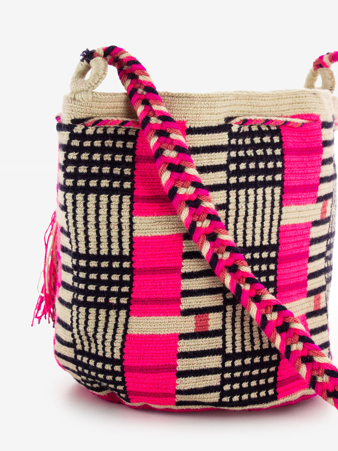 Crossbody bag M Black Bird dark blue / fuxia