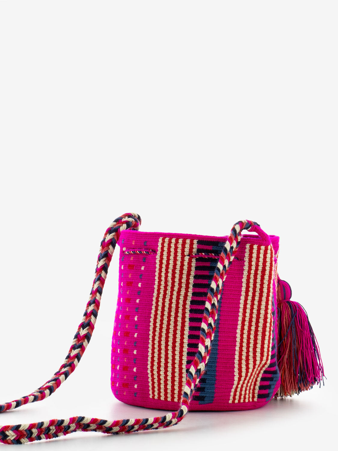 Crossbody bag M Eagle fuxia / navy blue